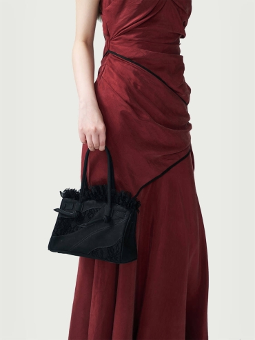 Red Twisted Tie Tube Top Dress