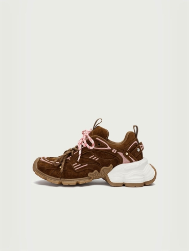 Brown Dreamcore Angel Vintage Butterfly Dad Shoes