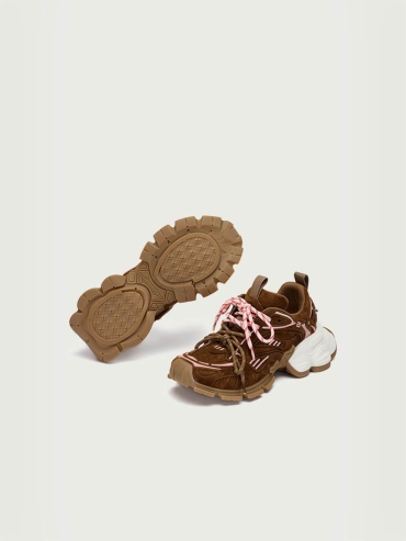 Brown Dreamcore Angel Vintage Butterfly Dad Shoes
