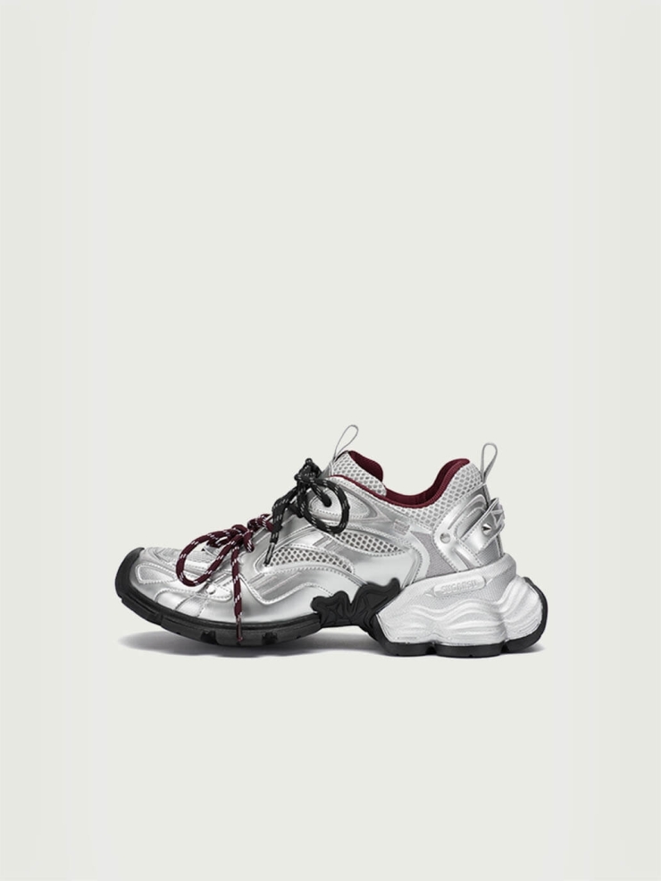 Silver Dreamcore Angel Vintage Butterfly Dad Shoes