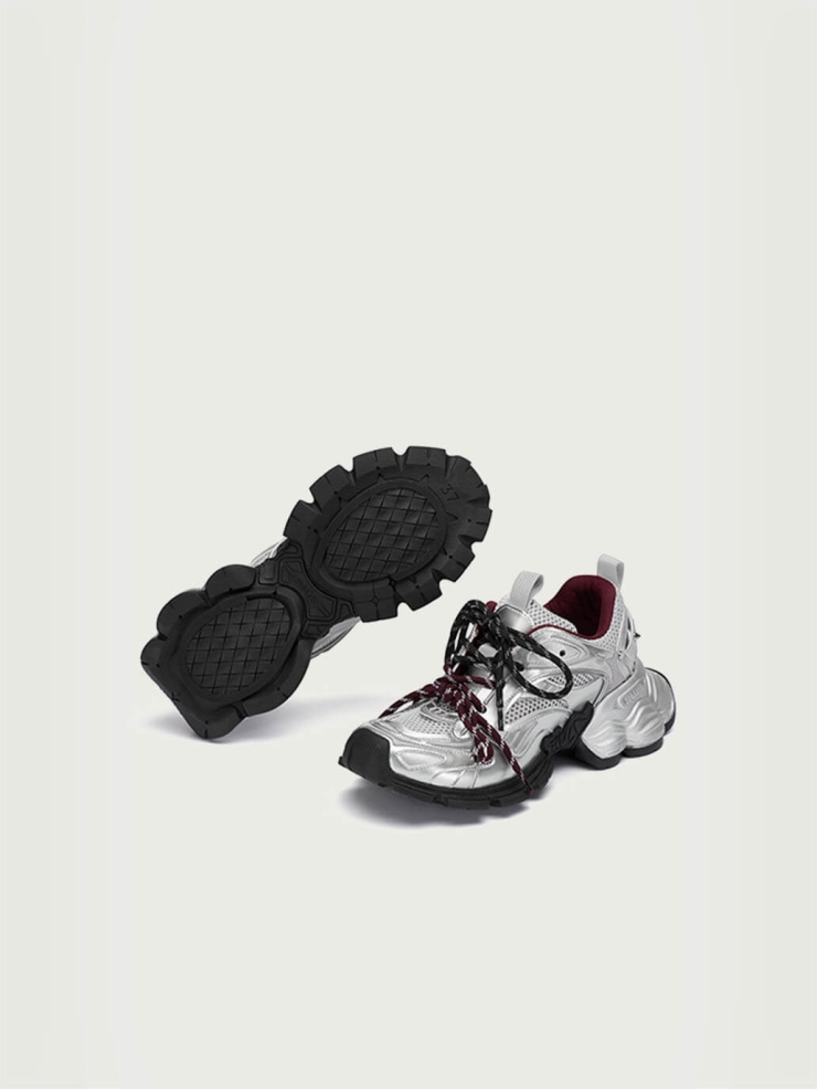 Silver Dreamcore Angel Vintage Butterfly Dad Shoes