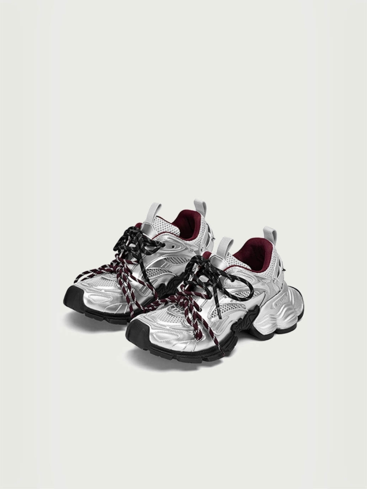 Silver Dreamcore Angel Vintage Butterfly Dad Shoes