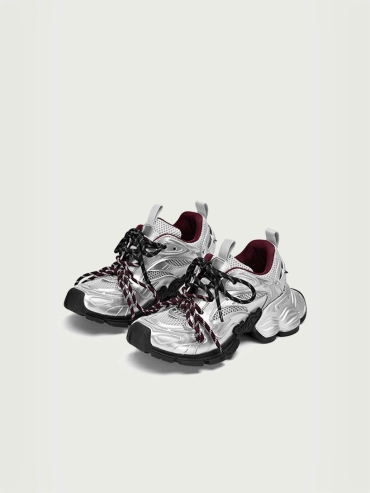 Silver Dreamcore Angel Vintage Butterfly Dad Shoes