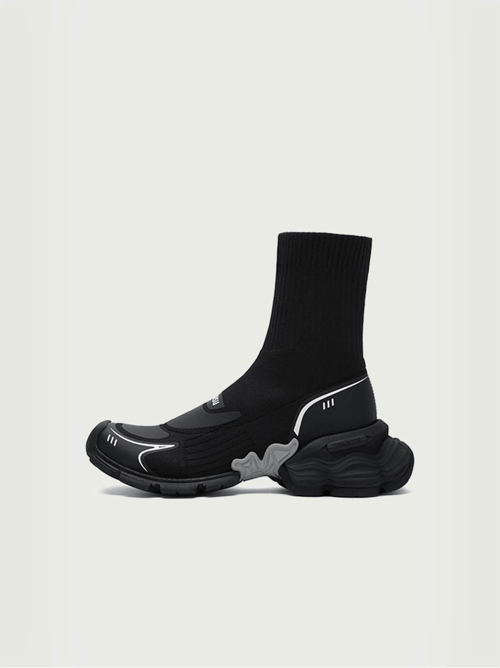 Black Dreamcore Angel Vintage Butterfly Sole Knitted Dad Shoes