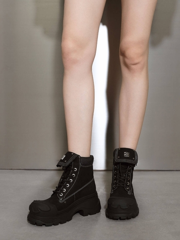 Black Dreamcore Angel Vintage Butterfly Sole Boots