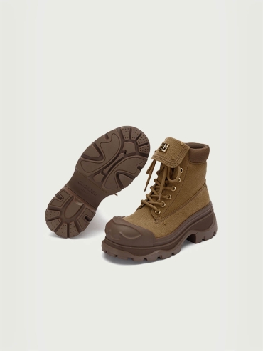 Brown Dreamcore Angel Vintage Butterfly Sole Boots