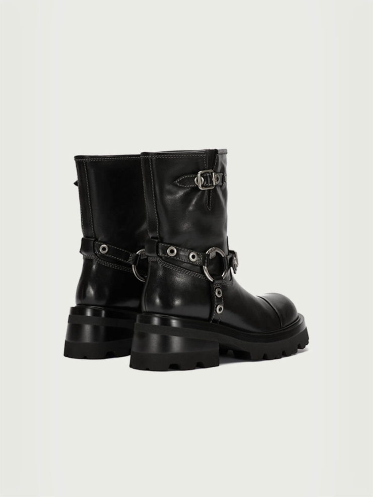 Black Dreamcore Knight Rebel Riding Boots