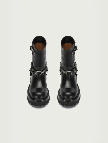Black Dreamcore Knight Rebel Riding Boots