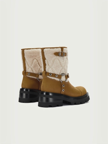 Brown and Beige  Dreamcore Knight Rider Rebel Riding Boots