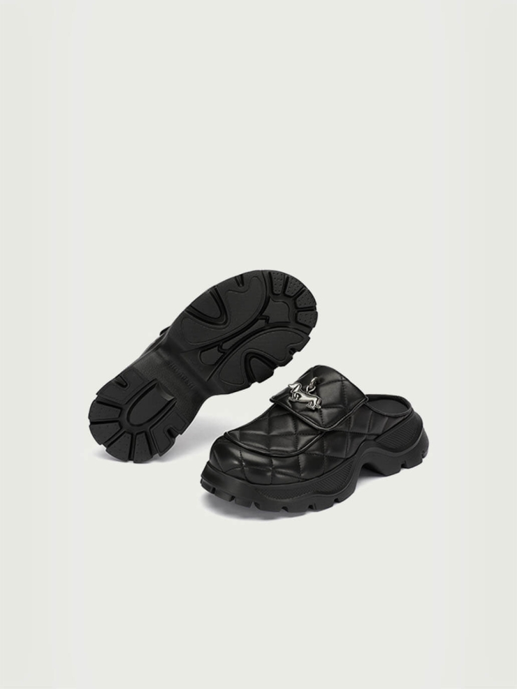 Black Dreamcore Angel Flat Mules