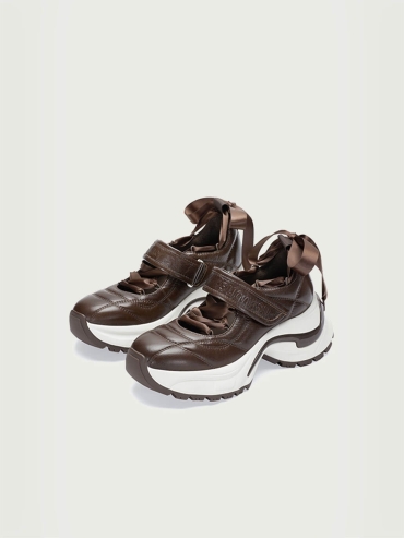 Brown Dreamcore Angel Sport Ballet Mary Jane Shoes