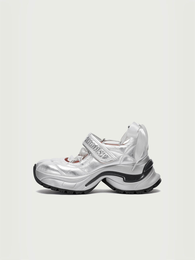 Silver Dreamcore Angel Sport Ballet Mary Jane Shoes