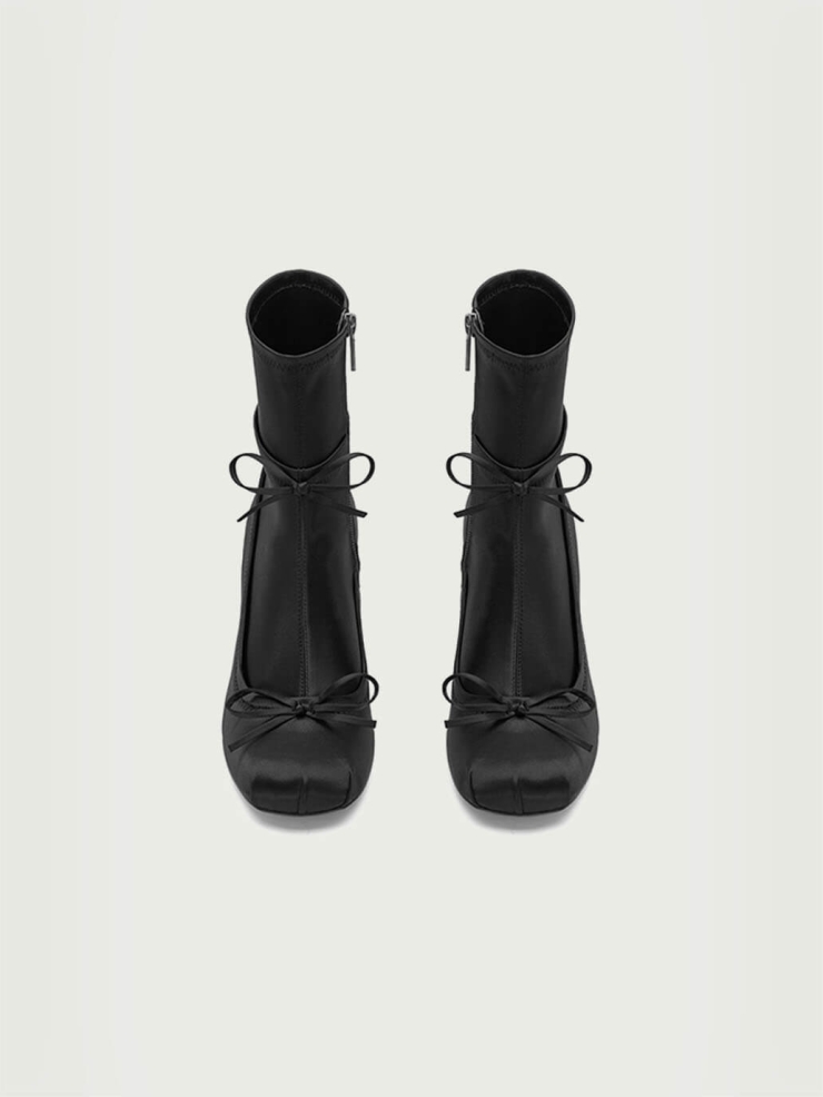 Black Dreamcore Angel Ballet Sock Boots