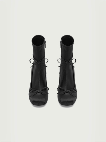 Black Dreamcore Angel Ballet Sock Boots