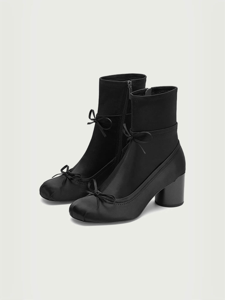 Black Dreamcore Angel Ballet Sock Boots