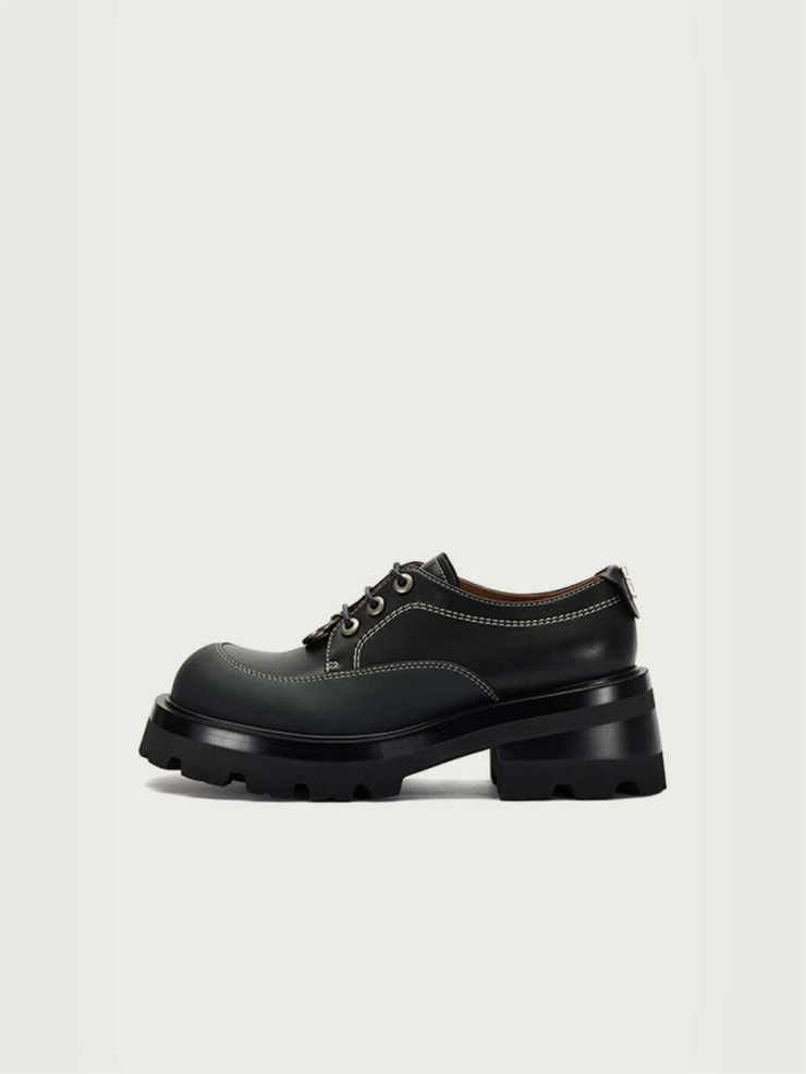 Black Dreamcore Angel Vintage Derby Shoes