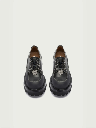 Black Dreamcore Angel Vintage Derby Shoes