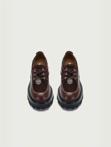 Red Dreamcore Angel Vintage Derby Shoes