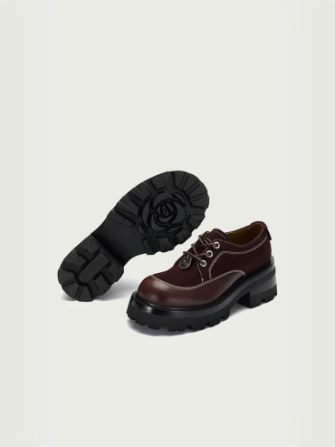 Red Dreamcore Angel Vintage Derby Shoes