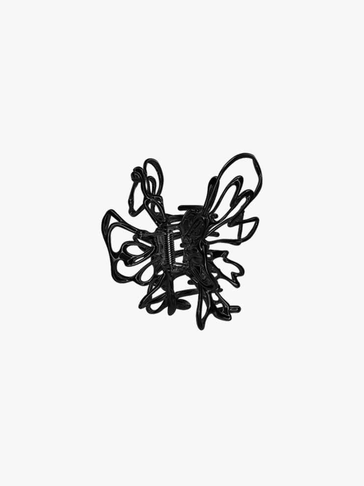 YVMIN Black Mini Liquefied Butterfly Hair Gripper