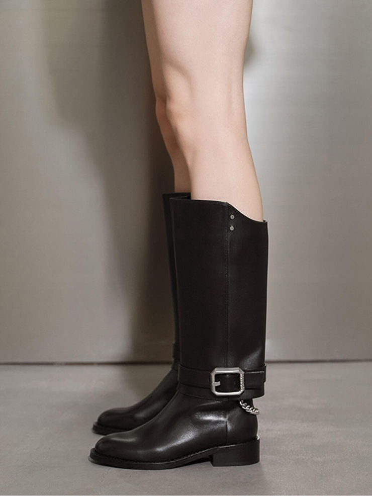 Black Dreamcore Knights Riding Boots