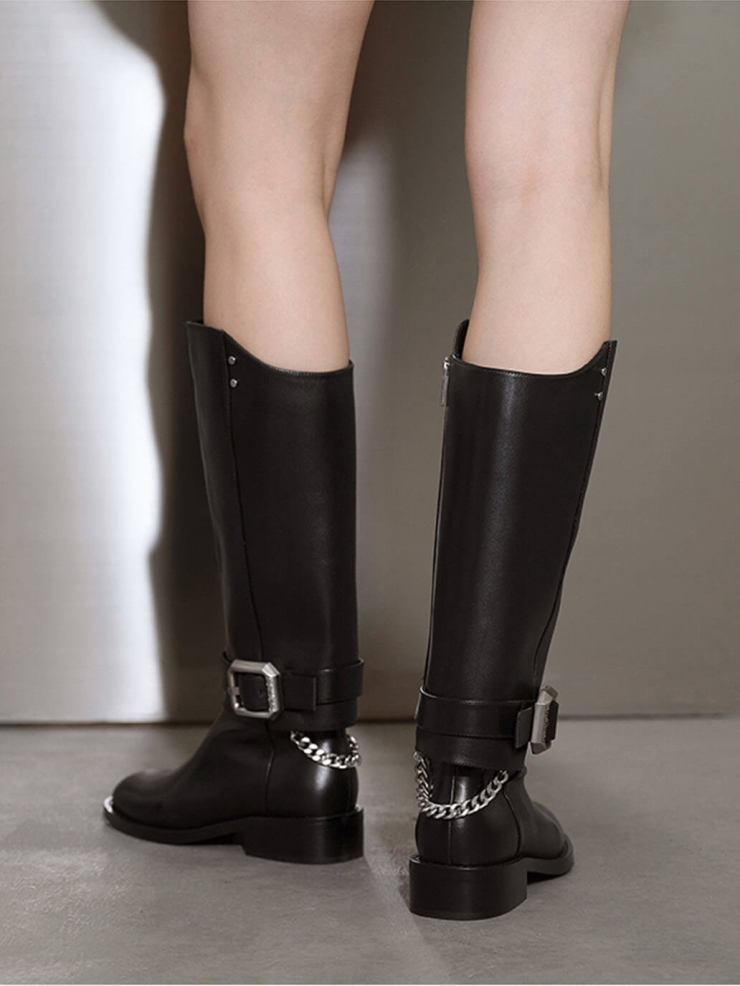 Black Dreamcore Knights Riding Boots