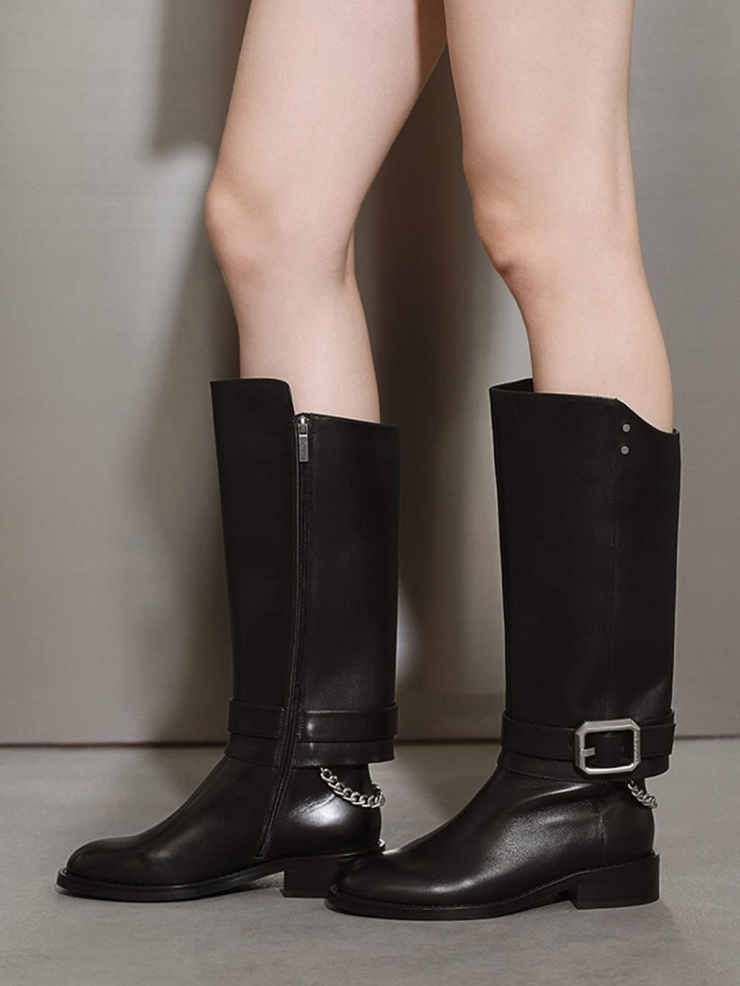 Black Dreamcore Knights Riding Boots