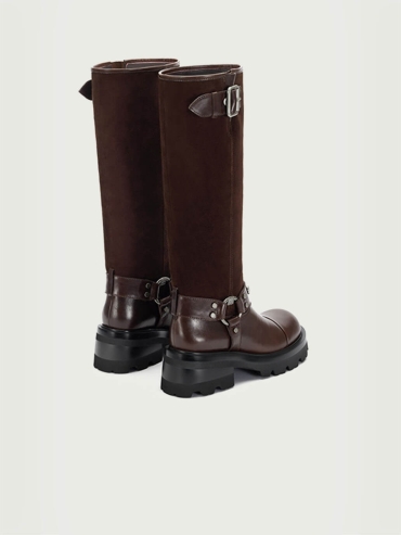 Red Dreamcore Knight Rebel Riding Boots