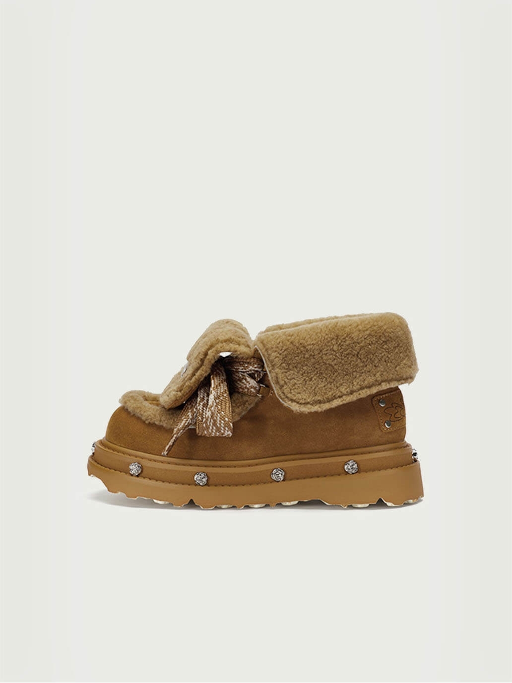 Brown DreamCore Angel Rose Sole Platform Snow Boots