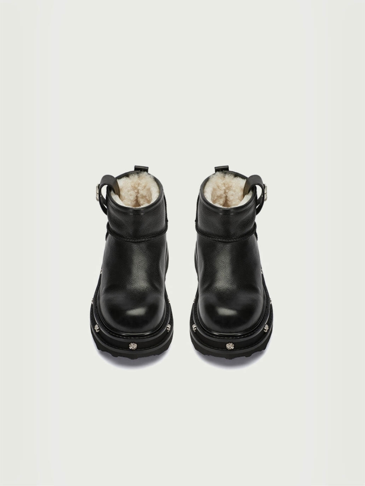 Black DreamCore Angel Rose Sole Platform Snow Boots