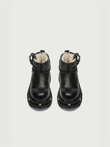Black DreamCore Angel Rose Sole Platform Snow Boots