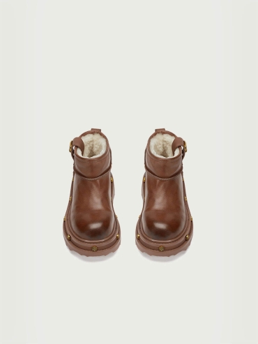 Brown DreamCore Angel Rose Sole Platform Snow Boots