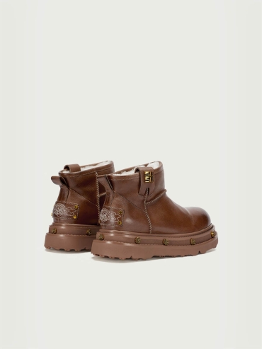 Brown DreamCore Angel Rose Sole Platform Snow Boots