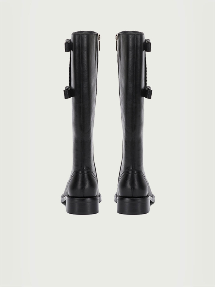 Black DreamCore Knight Brogue Equestrian Boots