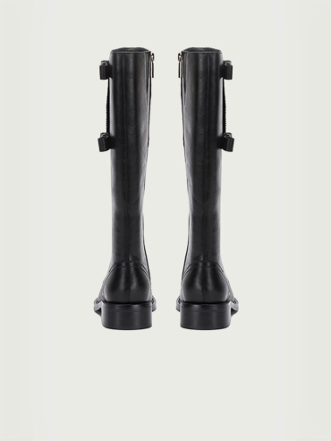 Black DreamCore Knight Brogue Equestrian Boots