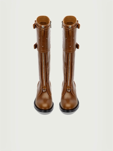 Brown DreamCore Knight Brogue Equestrian Boots