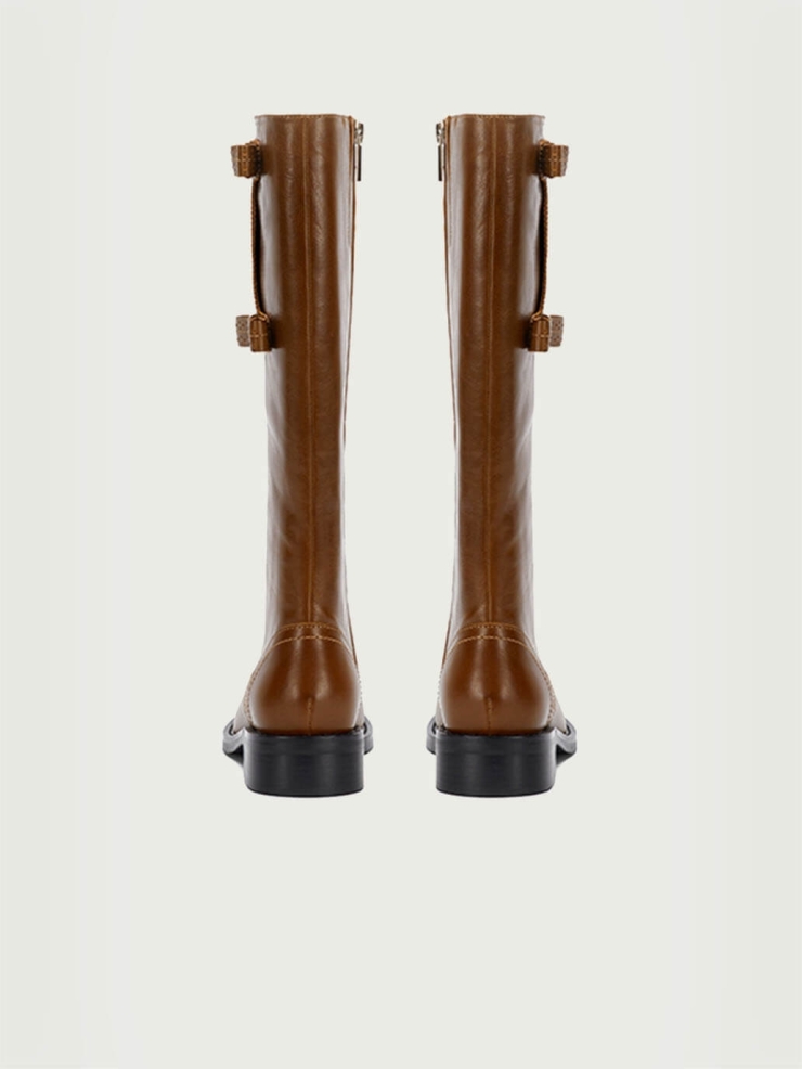 Brown DreamCore Knight Brogue Equestrian Boots