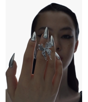 YVMIN Silver Single Butterfly Ring