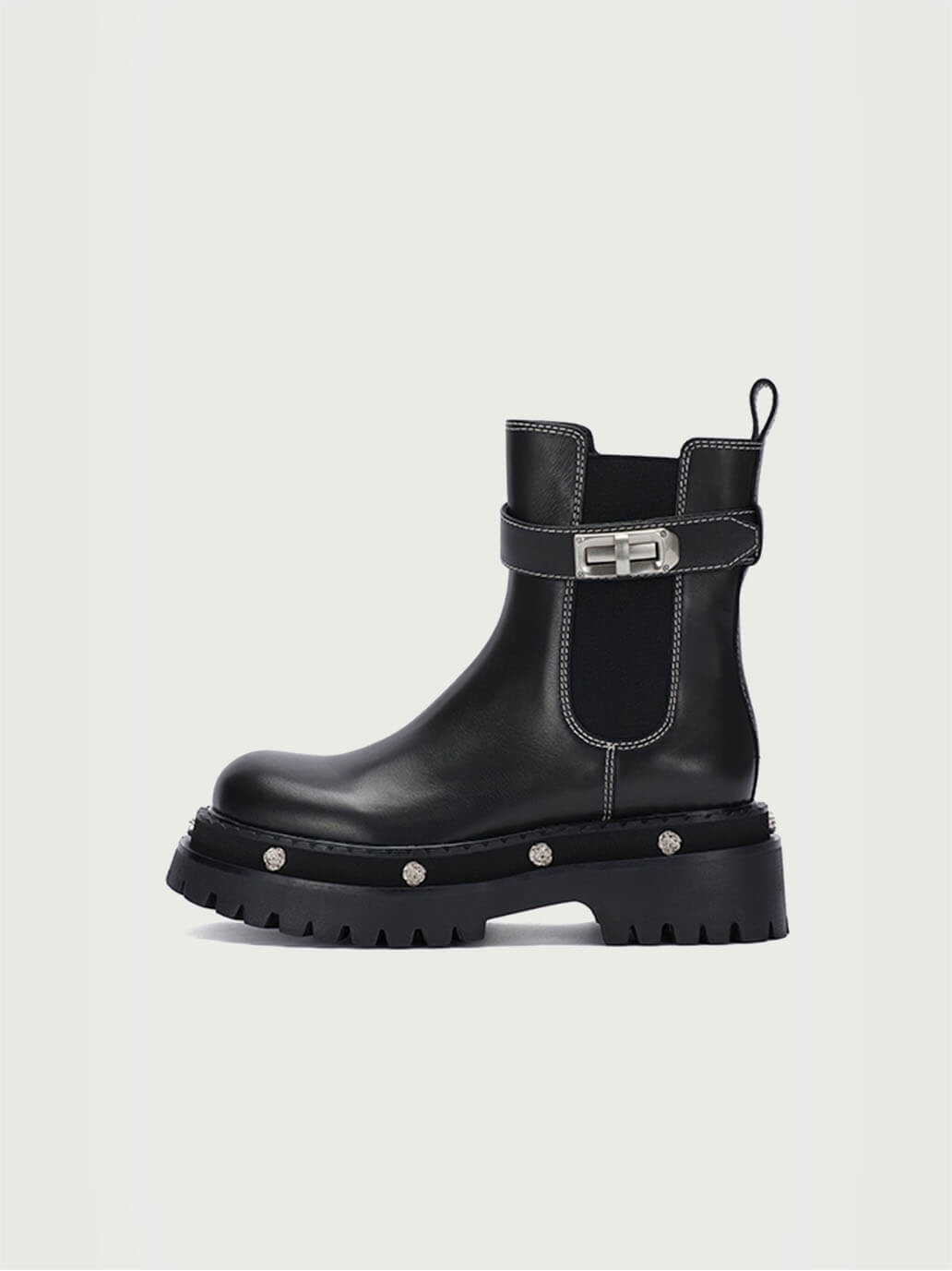 Black DreamCore Angel Series Rose Sole Chelsea Boots