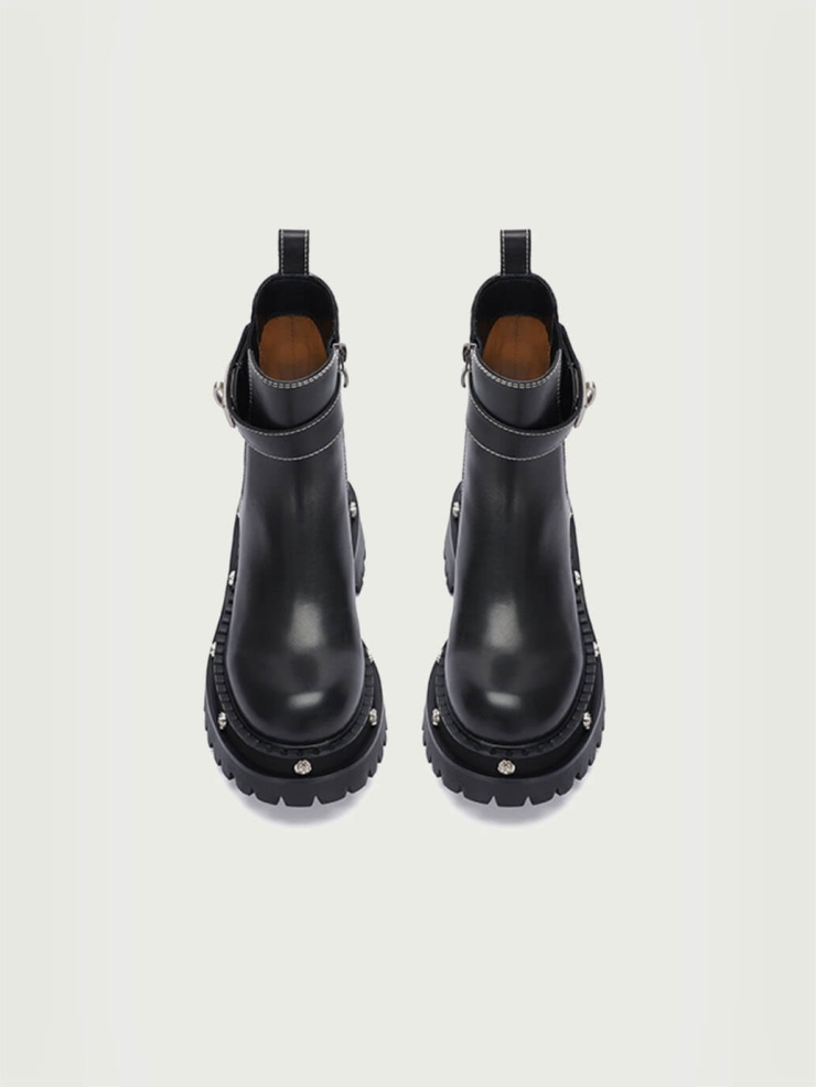 Black DreamCore Angel Series Rose Sole Chelsea Boots