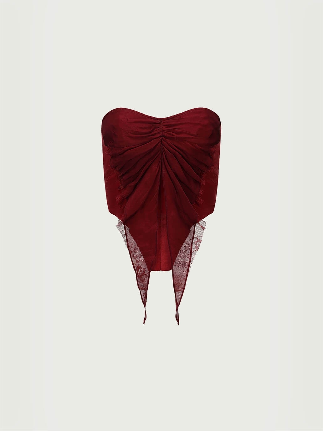 Ruby fold pleated ruffles tube top