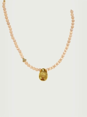 Champagne bead necklace