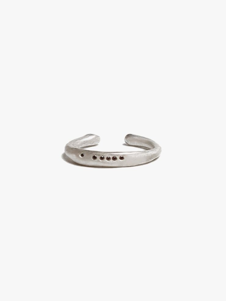 M.WONG Round Not Round - Petit White Citrine Silver Ring