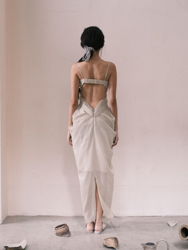 Green Jade Case Slightly Transparent Textured Tulle Green Openwork Dress