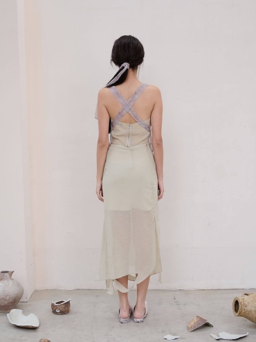 Green Jade Tulle Laceup Bustier Green Top