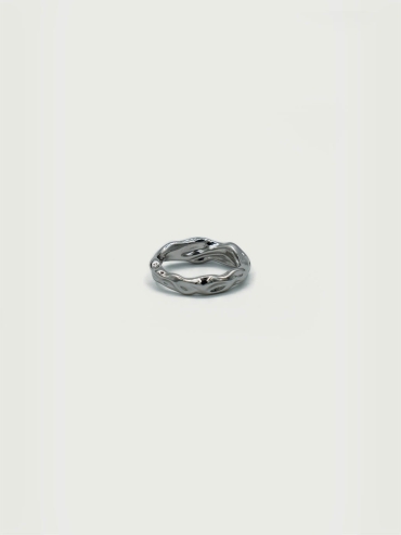 Silver Pleated Ring