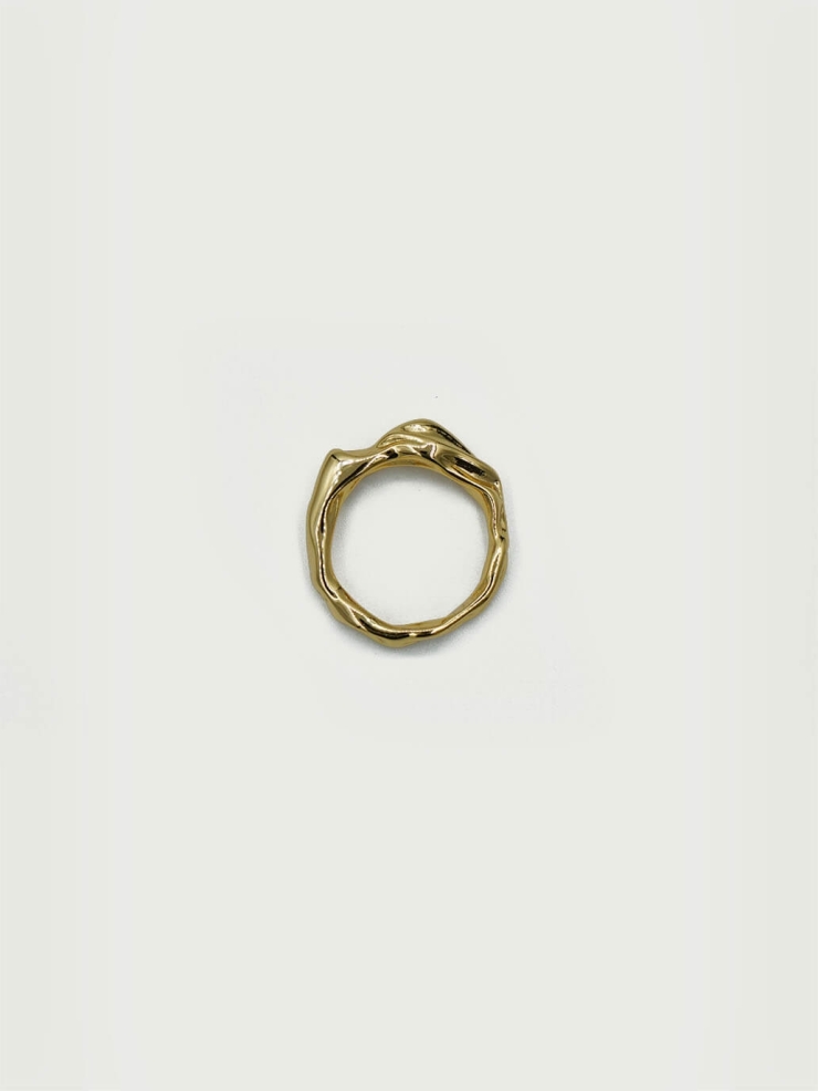 Gold Pleated Ring