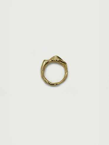 Gold Pleated Ring