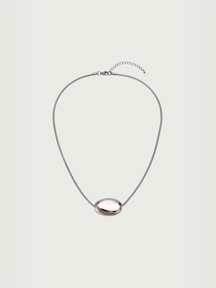 Silver Oval Necklace