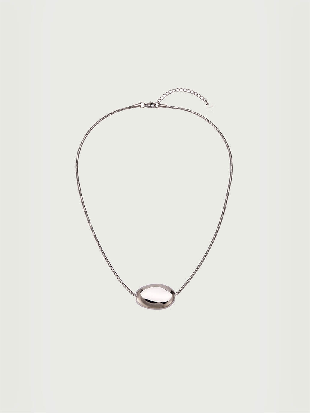 Silver Oval Necklace